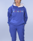 Premium French Terry  Hoodie Tracksuit Women Set Contrast