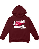 NIKE box print  Hoodie Maroon