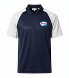 Raglan Polo - Corporate - Performance Mesh Lycra - Navy/White