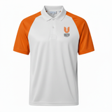 Raglan Polo - Corporate - Performance Mesh Lycra - White/Orange