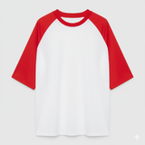 Raglan Tee - Corporate - Performance Mesh Lycra - White/Red
