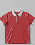 Ringer Polo - Corporate - Performance Mesh Lycra - Red | Collar/Cuff/Placket: White