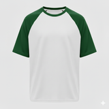 Raglan Tee - Corporate - Performance Mesh Lycra - White/Green