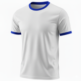 Ringer Tee - Corporate - Performance Mesh Lycra - White /Navy