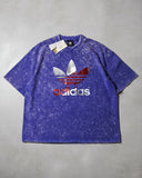 Adidas- Heavy Cotton Acid Wash Drop Shoulder T-shirt -Blue