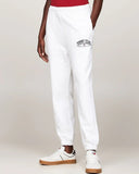 TOMMY HILFIGER women white french terry Joggers