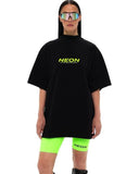 H&M Oversized T-Shirt Black with neon orginal