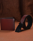 Slim Men's Wallet/Belt Combo | Genuine Leather