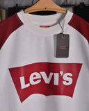 Levi's Classic Graphic Drop Shoulder Raglan T shirt  White/Maroon