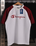 Champion Classic Graphic Drop Shoulder Raglan T shirt  White/Maroon