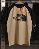 The North Face Drop Shoulder Raglan T shirt  Beige/Black