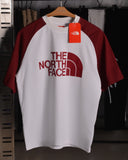 The North Face Drop Shoulder Raglan T shirt  White/Maroon