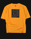 G STAR  RAW University Logo Print Crew-Neck T-Shirt Yellow 01