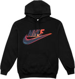 Nike graffiti Swoosh Hoodie BLACK