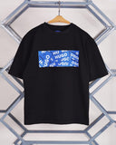 HUGO Nalayo Short Sleeve T-Shirt, BLACK/BLUE