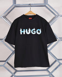 Hugo Cotton-jersey regular-fit T-shirt with logo with firework