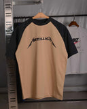 Metalica Raglan T shirt  Beige/Black