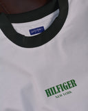 Tommy Hilfiger Monotype  Ringer White/Green Drop Shoulder T-Shirt