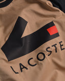 Lacoste Graphic Crocodile  Branding  Drop Shoulder Raglan T shirt  Beige/Black