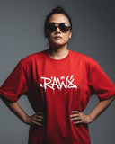RAWx - Ultimate Solid Drop Shoulder - Oversized Crew Neck Red