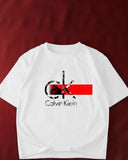 Calvin Klein  Chambray  Drop shoulder T-shirt WHITE