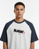RAWx - Flexi Raglan Oversized Crew Neck Black/Blue - Basic