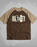 Levi's Classic Graphic Drop Shoulder Raglan T shirt Coffee/Beige