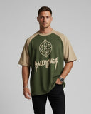 Balenciaga Mens raglan tshirt Olive/Beige