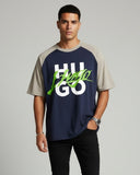 HUGO Nalayo Raglan Navy Blue/Beige
