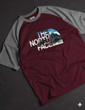 The north face Raglan T-shirt Maroon/Grey