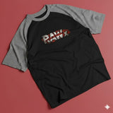 RAWx Classic Graphic Drop Shoulder Raglan T shirt Blue/Beige