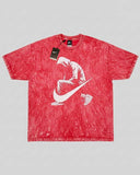 Nike 3D- Heavy Cotton Acid Wash Drop Shoulder T-shirt -Maroon