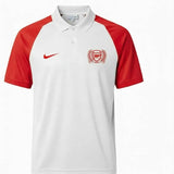 Arsenal-Raglan Tee - Performance Mesh Lycra - White/Red