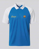 Fc Barcelona-Raglan Tee - Performance Mesh Lycra - White/Blue