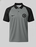 Chelsea-Raglan Tee - Performance Mesh Lycra - Grey/Black