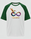 RAWx - Flexi Raglan Oversized Crew Neck White/Green - Asthetic Series