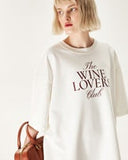 H&M Oversized T-Shirt WHITE WINE CLUB