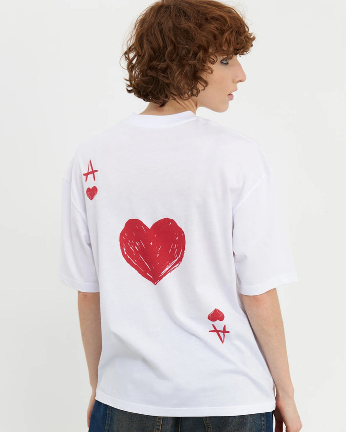 H&M Oversized T-Shirt WHITE A LOVE