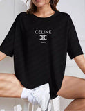 CELINE Oversized T-Shirt BLACK