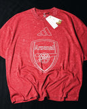 Arsenal- Heavy Cotton Acid Wash Drop Shoulder T-shirt -Maroon