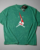 Nike 3D- Heavy Cotton Acid Wash Drop Shoulder T-shirt -Green