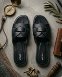 VELO Genuine Leather Women Sandal Black