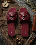 VELO Genuine Leather Women Sandal Maroon