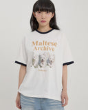 Wconcept Maltese Archive Ringer T-Shirt [WHITE]