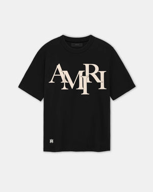 AMIRI STAGGERED TEE BLACK