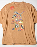 P Shaded - Heavy Cotton Acid Wash Drop Shoulder T-shirt -Yellow