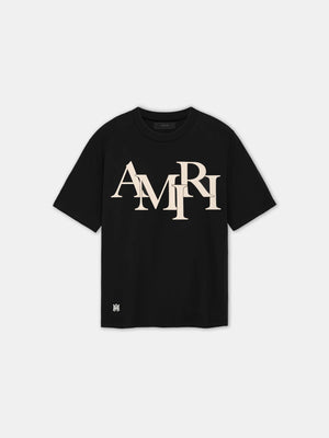 AMIRI STAGGERED TEE BLACK