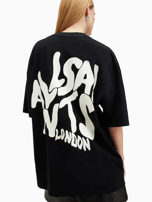 ALLSAINTS black Orlando Etta Crew T-Shirt