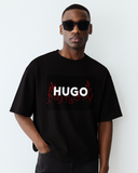 HUGO Dulive box logo t-shirt in black