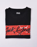 Jack&Jones Printed Crew Neck T-Shirt Square Black